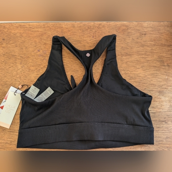CALIA by Carrie Underwood Black Ribbed Sports Bra - Picture 2 of 4